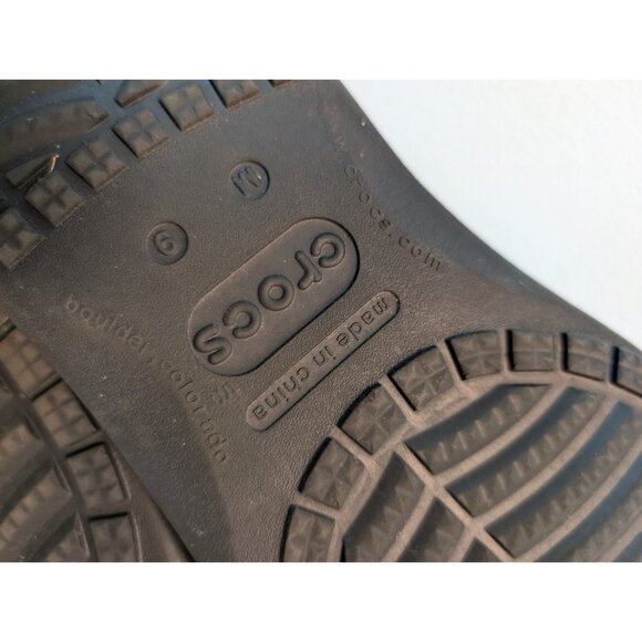 Crocs Men’s Denton Brown Leather Slip On Loafers Size 9 Classic - Picture 10 of 10